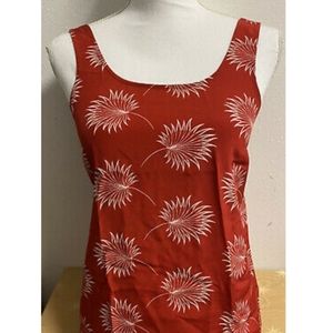 Madewell Silk Sunflower Bow Tie Back Tank